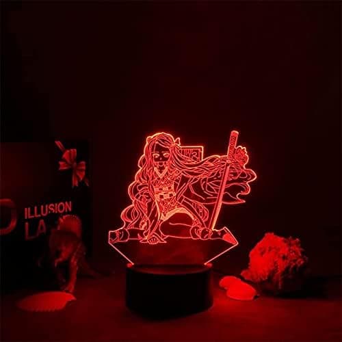 Demon Slayer Nezuko Kamado Lampe Anime Light 3D LED Nattlys
