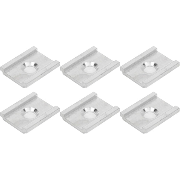 3 Waters Kajak Adapter, 6 ST Aluminium Kajak Adapter Anodiserad Tight Connection Track Adapter Plattor med O-ring för FeelFree