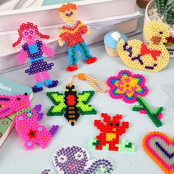500 stk DIY-matchende perler, 5 mm håndlagde fusjonsperler, materiale for DIY-armbånd, øredobber, leketøy, puslespill og panel lys lilla1
