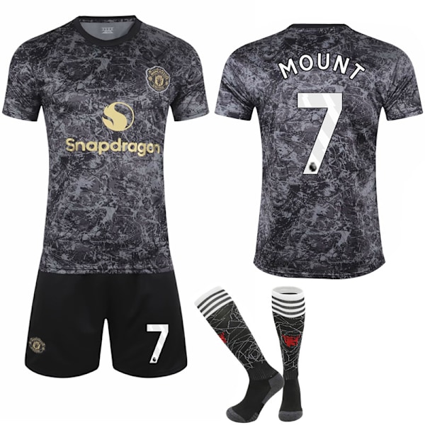 2024-2025 Manchester United Special Edition Sort Fodbolddragt til Børn Voksen No.7 MOUNT No.7 MOUNT XL