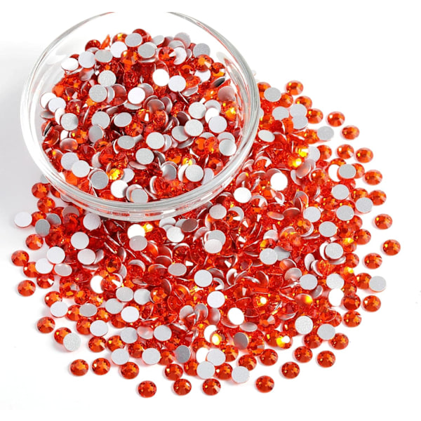 14400 stk. Hyacint Orange Flatback Rhinestones til Håndværk, SS20, 4,6-4,8 mm Hyacinth/Orange SS20/14400pcs