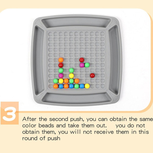 Rainbow Ball Duel Brädspel - Klassiskt Strategispel för Barn (175 Pärlor) Gray 175 beads