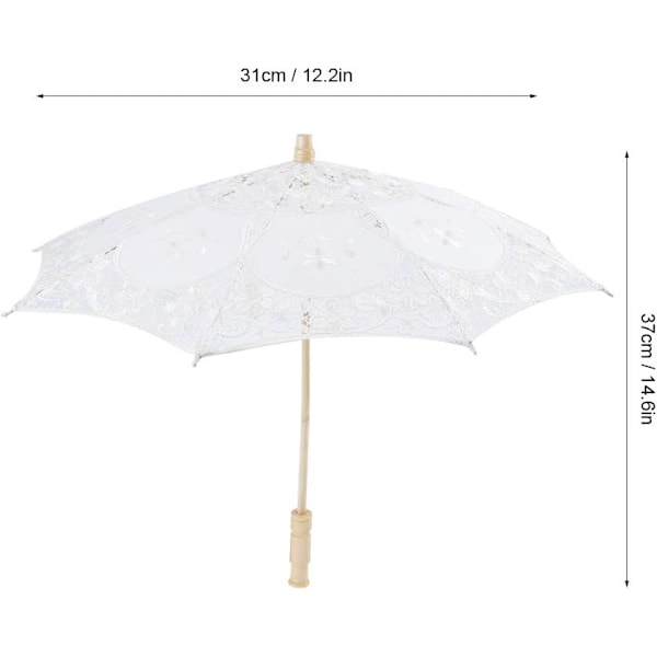 Hääsateenvarjo, Mini pitsisateenvarjo hääsateenvarjo morsiamelle Beige