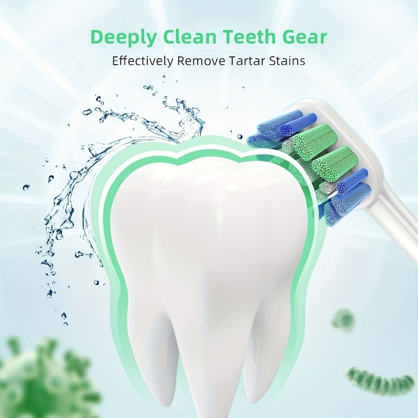 4/12 stk. udskiftningsbørstehoveder, kompatibel med Philips Sonicare elektrisk tandbørste, hvid 12 stk.