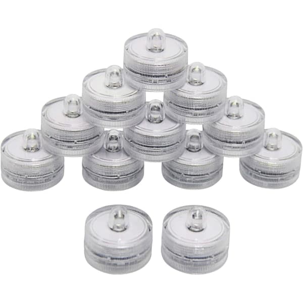 12 LED-telys med timer, elektriske flimrende batteridrevne—maks