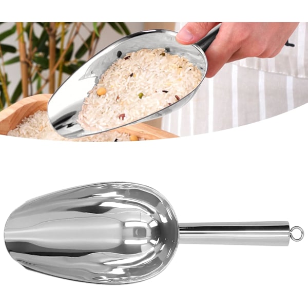 Metallskopa, Isskopa Rostfritt Stål U-formad Robust Ishinkskopa Av Matkvalitet för Hemmet Hotellrestaurang (Vanlig färg) Vanlig färg