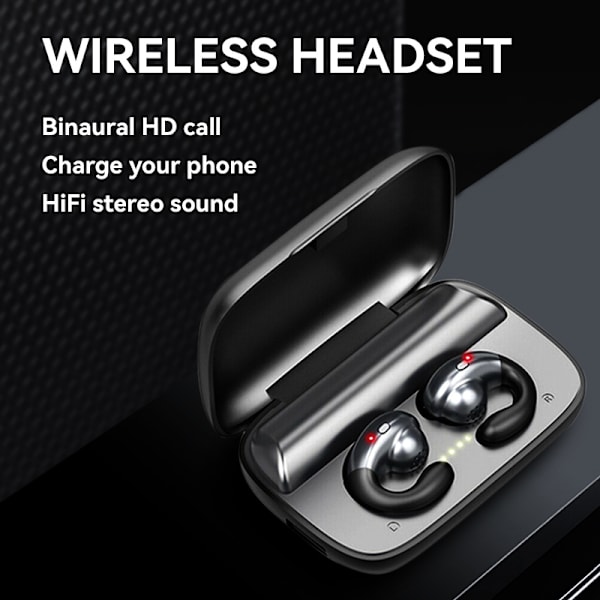 Nya S19 Tws In-Ear Hi-Fi Stereo Langattomat Kuulokkeet, Kuulokkeet Pelikäyttöön Iphone/Android, 800mAh Kotelo, (30mAh*2 Kuulokkeet) Musta