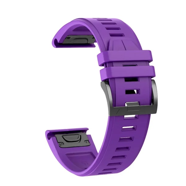 22 mm 26 mm silikonrem för Garmin Fenix ​​7X 7 Pro Solar/6X 6 Sapphire 5 5X Plus 3 3HR/Epix QuickFit WatchBand 1:1 Officiellt band style2 Lila style2 Purple QuickFit 26mm