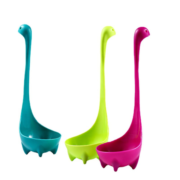 Alle tre Nessie i et, nylon, silkesked, suppeøse, teinfuser, blå, lilla, grøn (3 stk)