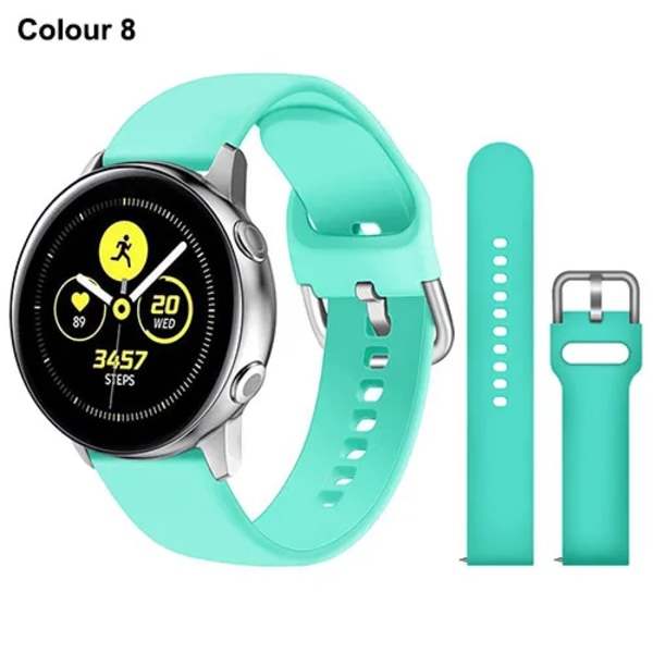 20 mm 22 mm silikoninen ranneke Samsung Galaxy Watch Active 2 Watch 3 4 5 6 45 mm 42 mm 47 mm Gear S3:lle Amazfit bip Color 8:lle Galaxy 41 mm:lle