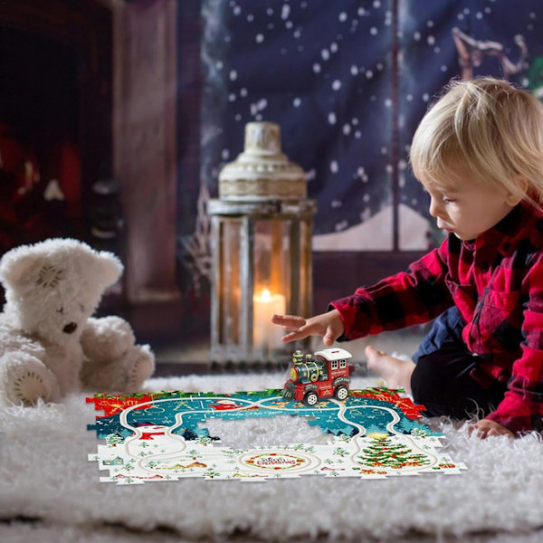 Elektrisk Bilbane - 15 deler By-Puslespill Leke for Jenter og Gutter 3-6 år 15 pcs