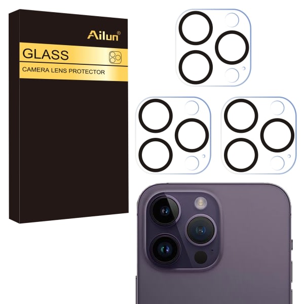 CQBB 3-pack kameralinsskydd för iPhone 14 Pro 6.1" & iPhone