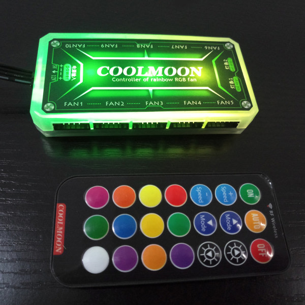 SQBB CoolMoon RGB-fläkt Intelligent musikkontroll RGB-färgförändring