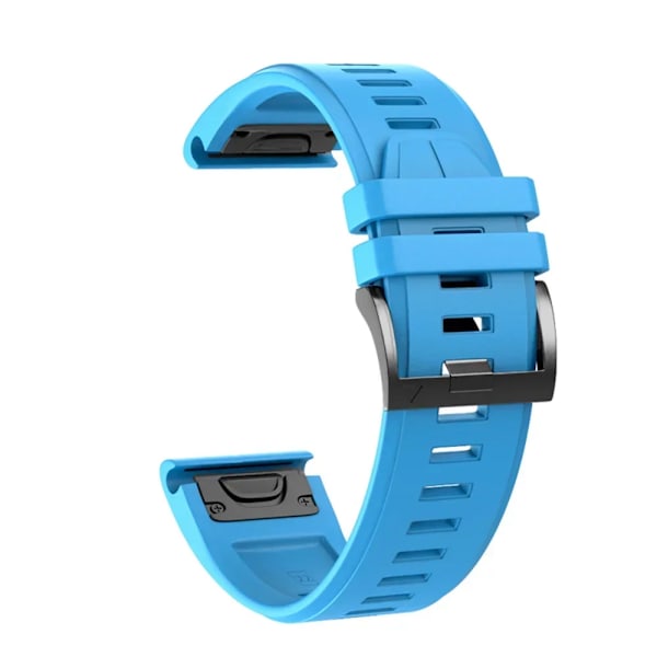 22 mm 26 mm silikonrem for Garmin Fenix ​​7X 7 Pro Solar/6X 6 Sapphire 5 5X Plus 3 3HR/Epix QuickFit WatchBand 1:1 Offisiell band style2 Sky blue style2 Sky blue QuickFit 22mm