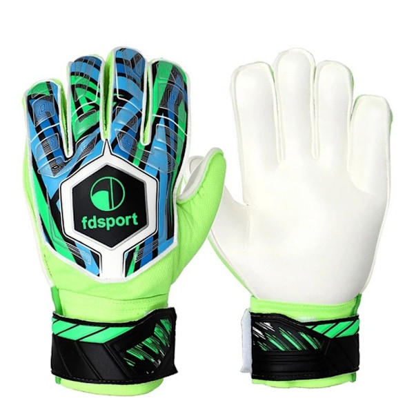 1 Par Professionelle Målmandshandsker Børn Fodbold Latex Fortykket Handsker Fodboldmålmand Skridsikre Handsker Grøn Green Green 7