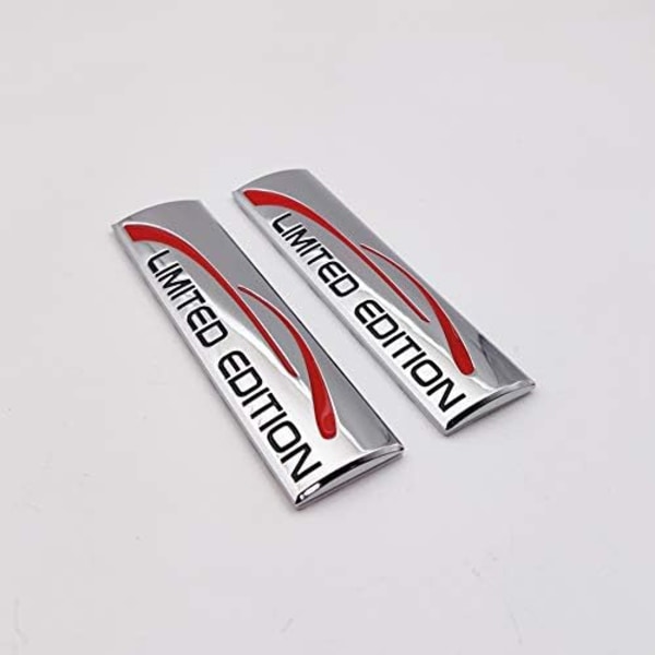 2x Krommetall Rajoitettu Painos Logon Automerkki Premium 3D Sport Turbo Tunnus Auto Takaluukun Tarra Sivu Loksu Tarra