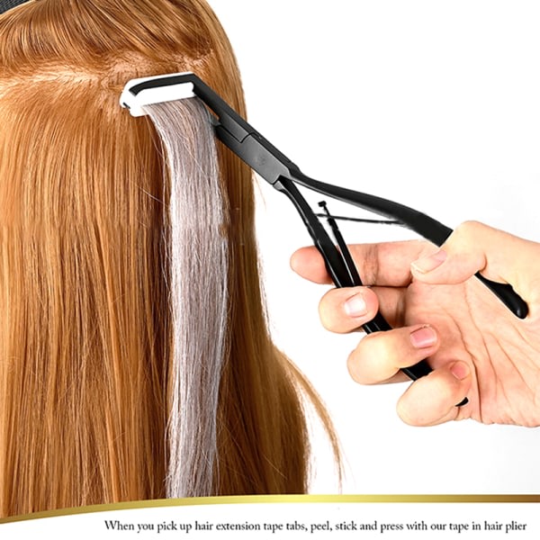 Tejp i hårförlängningstång Halvhål för hårstyling Black SQBB