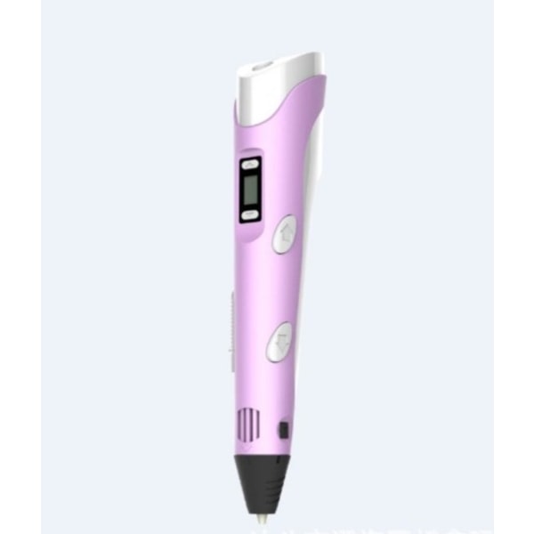 SQBB Rosa Smart 3D-penna med LED-skärm, med USB laddning, 30 färger Pla Filament Refills