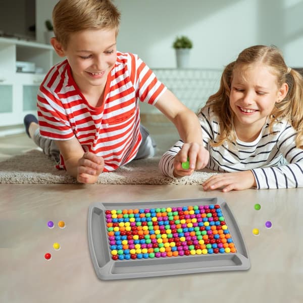 Rainbow Ball Duel Brettspill - Klassisk Strategispill for Barn (245 Perler) Gray 245 beads