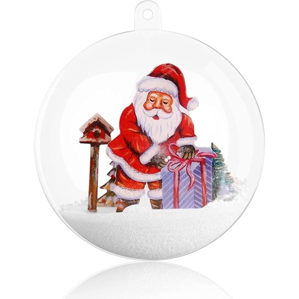 SQBB 20st DIY plast julgran hängande prydnader boll, klar fyllbar prydnad boll