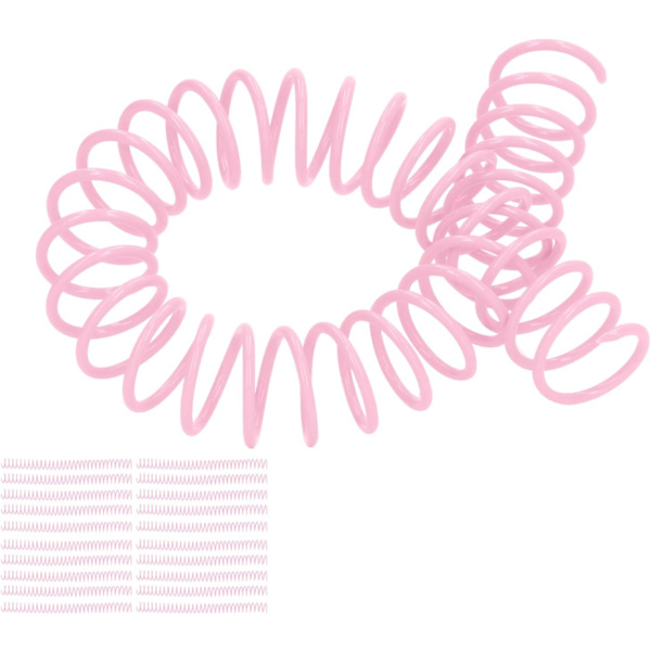 Spiralbundna spolar, 20 stycken, spiralbundna plastspolar, 19 mm, 3/4 tum innerdiameter, 30 hål, spiraler för A4 och A5 anteckningsböcker (rosa) ROSA
