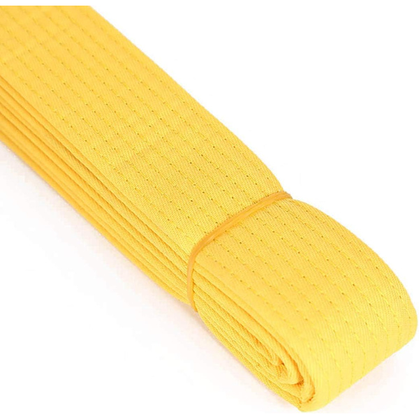 Taekwondo Farvede Rangbælter, Bomuld Martial Arts Bælte til Børn/Voksne Yellow Length-87"/220cm (Kids Size)