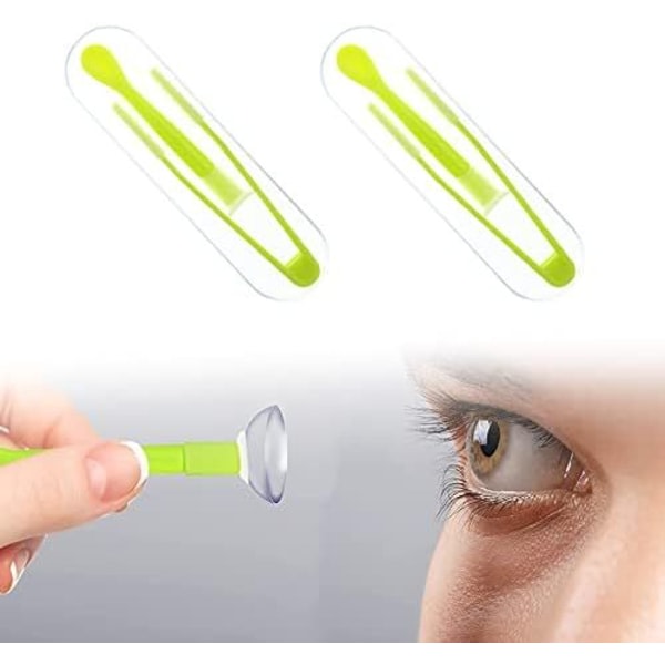 Kontaktlinsapplikator, kontaktlinspincett, kontaktlinsverktyg, sugkopp för borttagning av linser, kontaktlinsborttagare med case SQBB