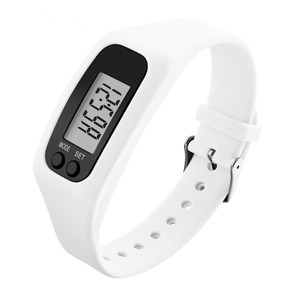 Stegräknare Klocka med LCD-display Lätt att Använda Walking Fitness Tracker Armband