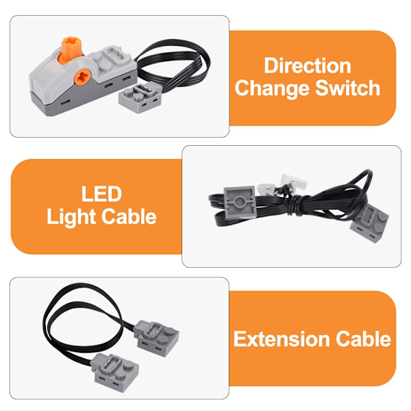 Technic Motor Set, 25 st Power Feature-Kit Batteridrevet Fjernkontroll Mottakersats, Inneholder 1L/2M/1 Servomotorer 25 st