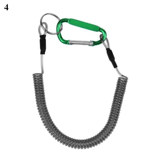Ny Spiral Stretch Keychain Elastisk Spring Rep Key Ring Metall Karabiner För Utomhus Anti-Förlorade Telefon Spring Key Cord Lås Krok 10 1.2m
