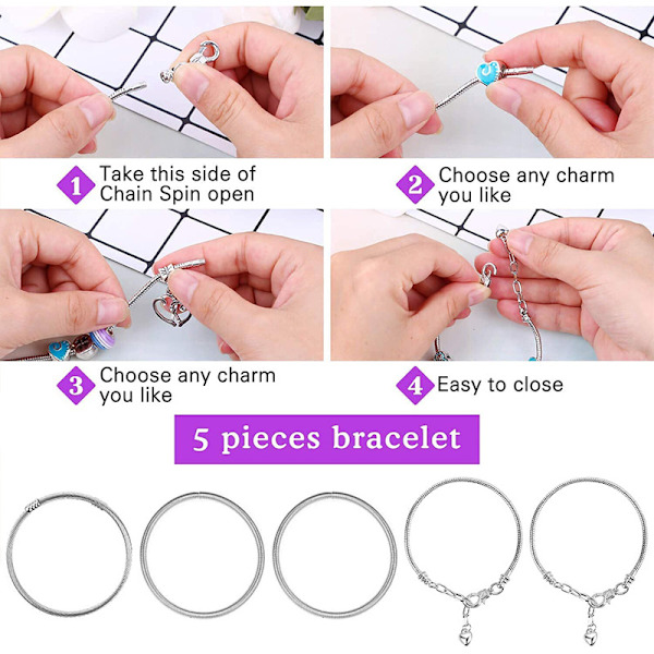 Armbandstillverkningssats Smyckestillbehör Pärla Enhörning/Sjöjungfru C