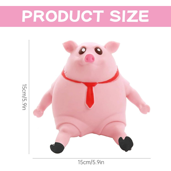 Stressboll Gris, Mjuk Squishy Crash Leksak för Kul och Stressavlastning Pork