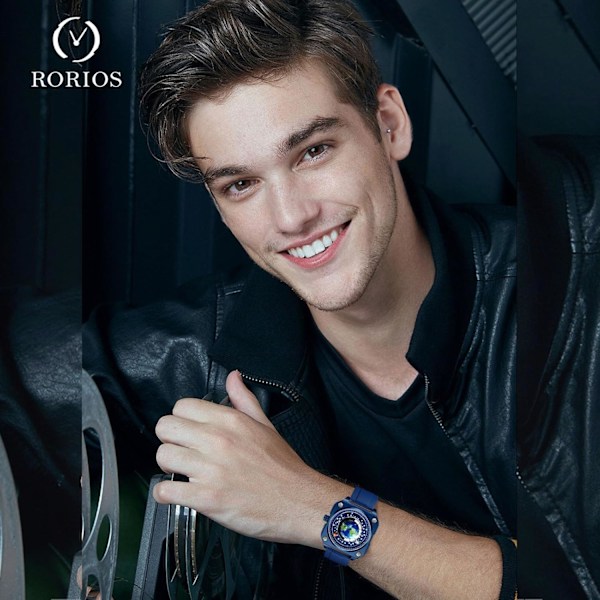 Mænd Kreative Ure Unikke Hænder Armbåndsur Analog Kvarts Firkant Ur ERD Dial Mode Design Rustfrit Stål Til Mænd Blå B Blue B