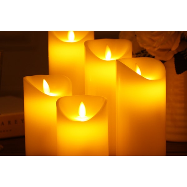 Flamlöst LED-ljus, flerfärgs tillval, Halloween elektronisk rekvisita ljus 7,5*10 cm,