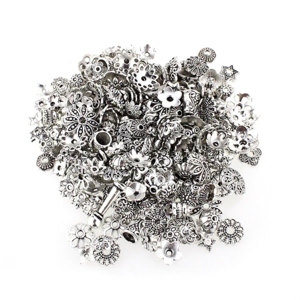 100g metall silver brons pärlor för smycken DIY armband halsband
