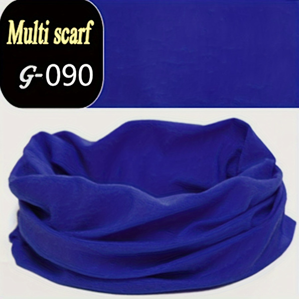 Enkel enfärgad halsdamask Stretchig Sport Infinity Scarf Höst Vinter Vindtät Varm Mask Blå