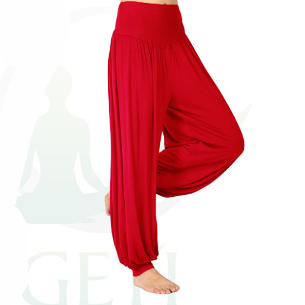 Dam Harlan Yoga Lös Lös Elastisk Hög midja Red,3XL