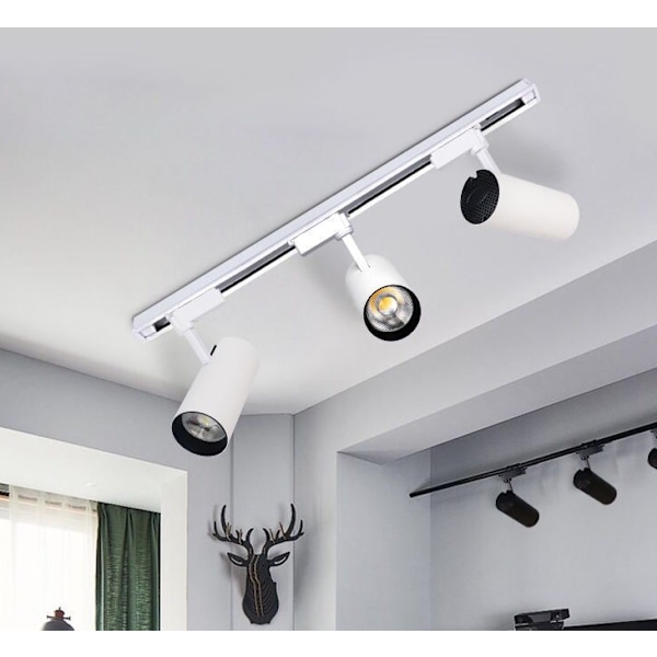 LED-strålkastare, 30W strålkastare, gallerior och stormarknader strålkastare, power COB strålkastare (vitt skal neutralt ljus-4000K, 30w strålkastare)