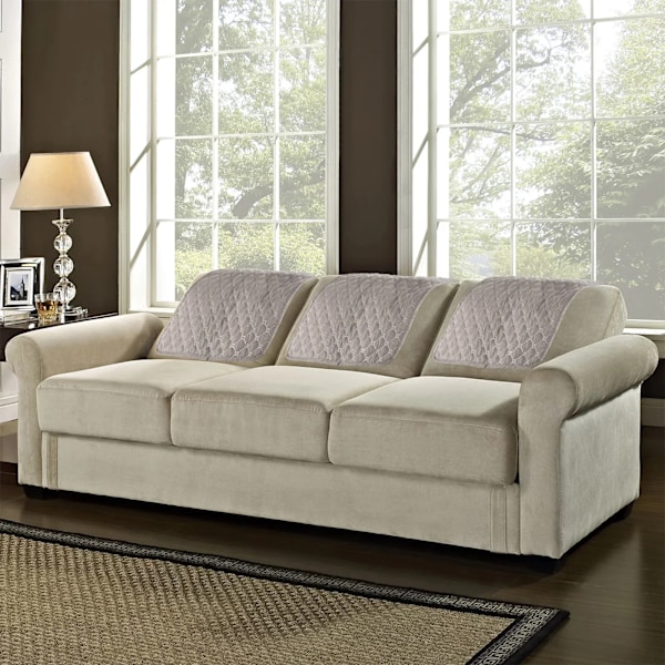 5 stk. Betræk Nakkestøttebeskyttelse Sofa Betræk Blød Polyester Slidstærk Anti-blegning til Sofamøbelbeskyttelse Kaffe 3Pcs