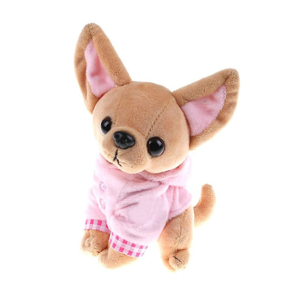 Liten väst Chihuahua Hund plysch leksak stoppad ca 17 cm Barn Födelsedags julklapp 1 st Fyra färger [DB] Blå 1 st Blue 1 Pc