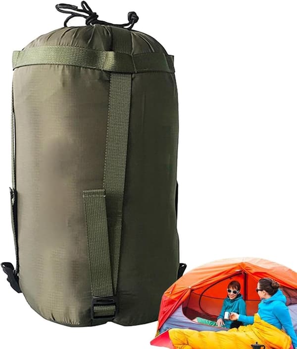 Kompressionspåse - Sovförvaring Ryggsäcksväskor Bärbar Lättviktig Camping för resor och utomhusbruk Grön 18*18*38 cm_yu