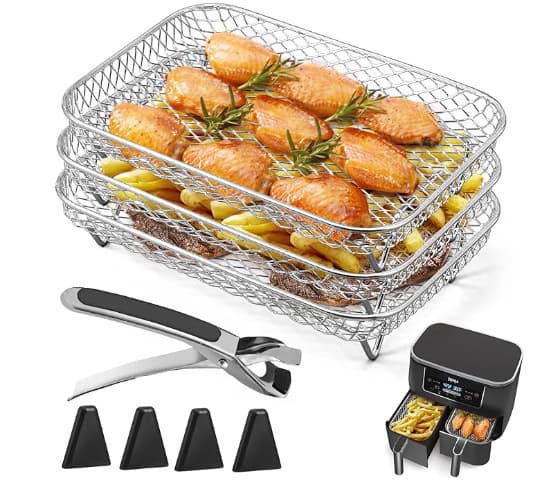 Suorakulmainen friteerausteline, 8 osaa_max