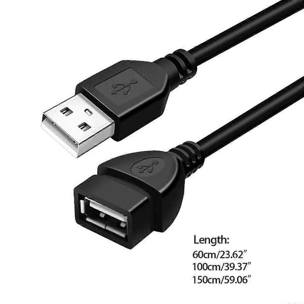 Ny USB 2.0 Forlængerkabel Han til Hun Data Opladning Harddisk U Disk Kabel 0.6m_max