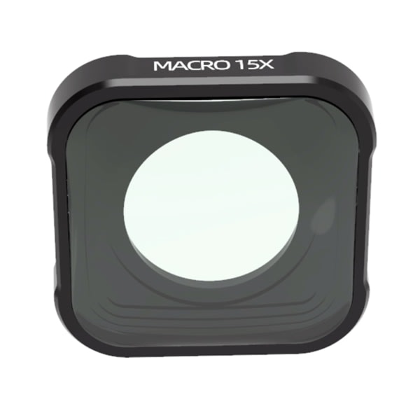 SQBB 15X Macro Camera Lins/Fisheye-lins 4K High Defination Optical Glass Lins Vlogg Shooting Accessories for Hero 10/9 Black 15X Macro