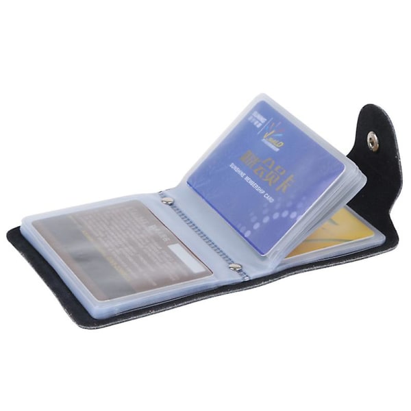 12/24 Bits Case Visitkortshållare Mode Pu Läder Funktion Män Kvinnor Kreditkortsväska ID Passkortplånbok - Kort