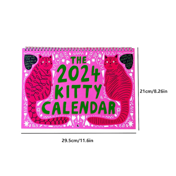 2024 Kitty-kalender 2024 Morsom kalender, 100 % ny