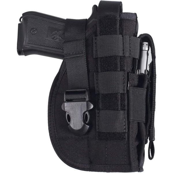Universal taktisk hylster til højrehåndet Molle Pistolhylster Combat Airsoft bæltehylster Multicam til højrehåndet (sort)