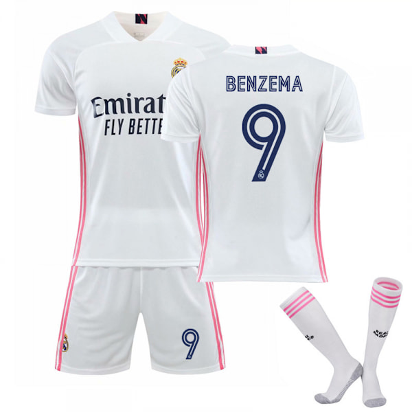 20-21 Real Madrids nye sæt Børn Voksne Fodboldtrøje Træningstrøje No.9 BENZEMA No.9 BENZEMA XS