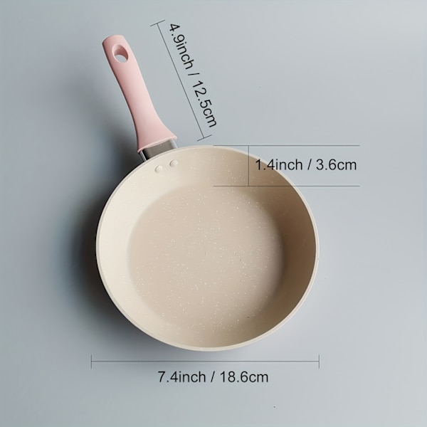 1 stk, Non-stick stegepande, Maifan sten gryde, æg stegepande, rund pandekagepande, til gaskomfur og induktion, køkkenredskaber