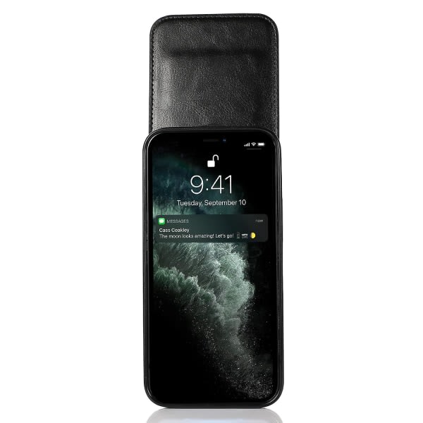 SQBB Telefon Kickstand Case För Iphone 14 Plus, Korthållare Pu Läder + Tpu Cover Black